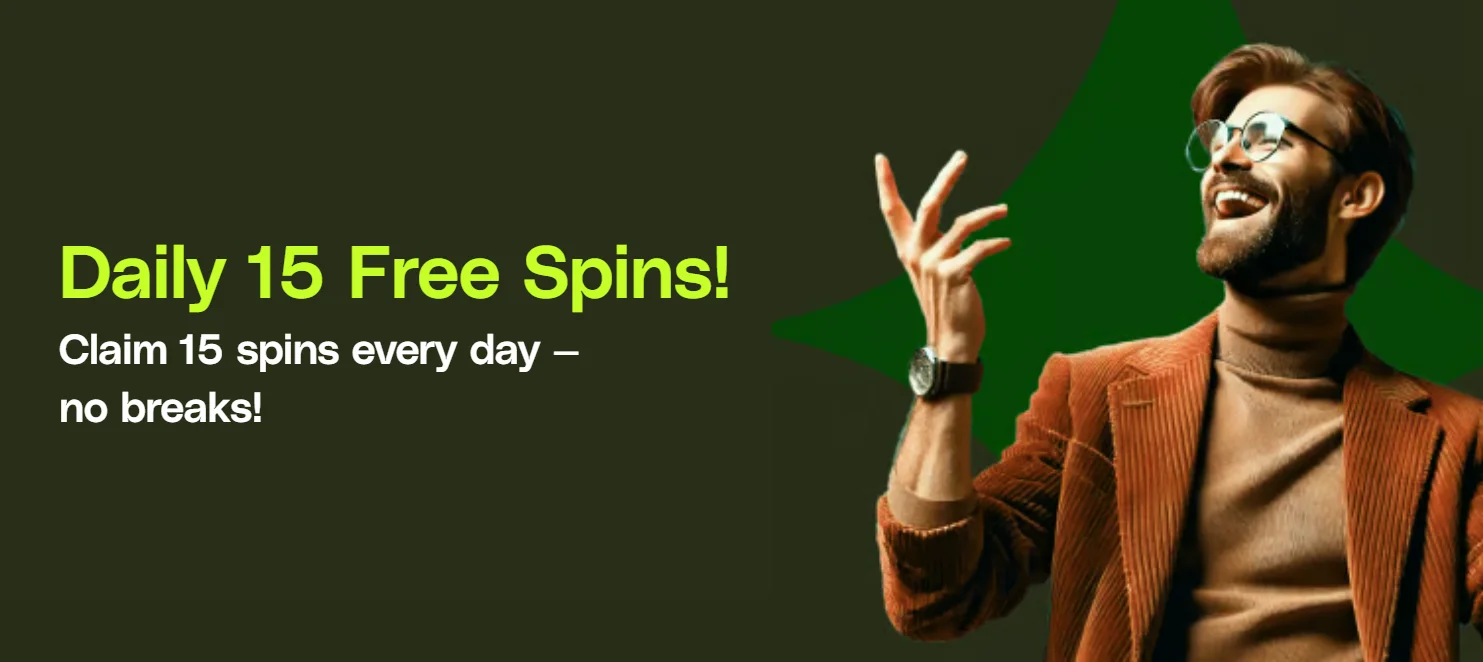 Daily 15 Free Spins Promotion